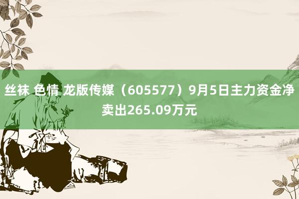 丝袜 色情 龙版传媒（605577）9月5日主力资金净卖出265.09万元