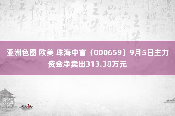 亚洲色图 欧美 珠海中富（000659）9月5日主力资金净卖出313.38万元