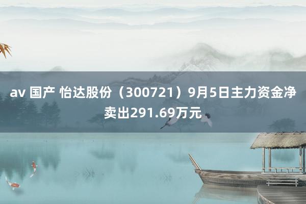 av 国产 怡达股份（300721）9月5日主力资金净卖出291.69万元