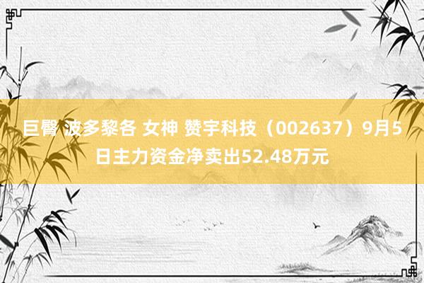 巨臀 波多黎各 女神 赞宇科技（002637）9月5日主力资金净卖出52.48万元