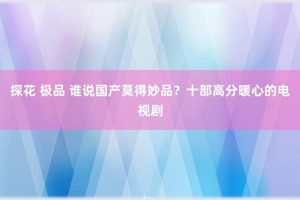 探花 极品 谁说国产莫得妙品？十部高分暖心的电视剧