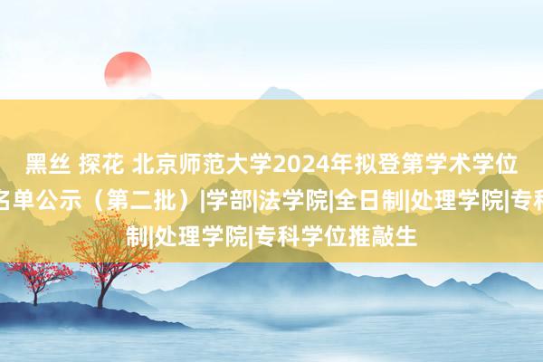 黑丝 探花 北京师范大学2024年拟登第学术学位博士推敲生名单公示（第二批）|学部|法学院|全日制|处理学院|专科学位推敲生